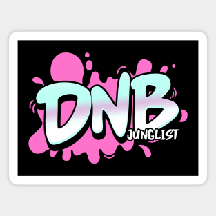 DNB  - Junglist Splat (pink/black drop shadow) Magnet